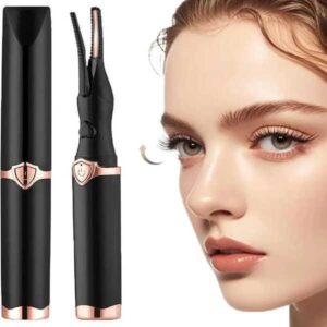 Black & Rose Gold Eyelash Curler – Smooth Metal Lash Lifter for Effortless Curling